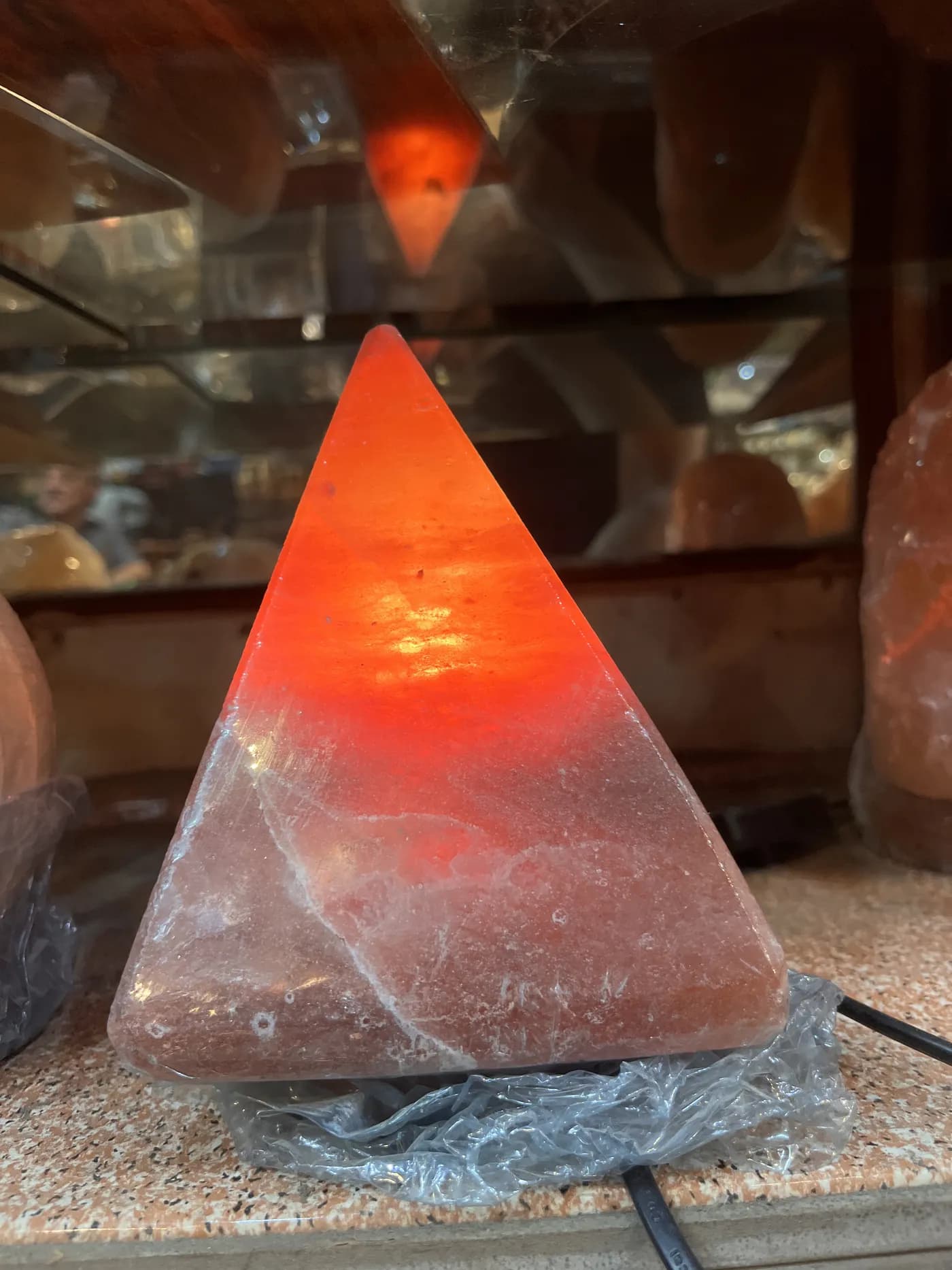 Authentic Pakistani handcrafted Premium USB-Powered Himalayan Pink Salt Desk Lamp (7-Inch, 3.5kg) - Artisan Craft from Ghazali Handicrafts Lahore